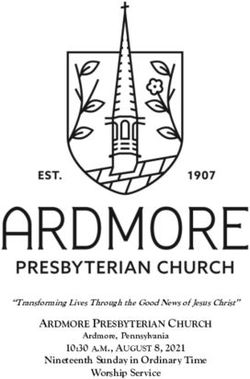 ARDMORE PRESBYTERIAN CHURCH 10:30 A.M., AUGUST 8, 2021 - Nineteenth Sunday in Ordinary Time