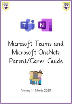 Microsoft Teams and Microsoft OneNote Parent/Carer Guide - Version 1 - March 2020