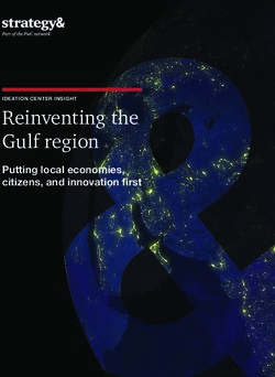 Reinventing the Gulf region - Putting local economies, citizens, and innovation first - Strategy