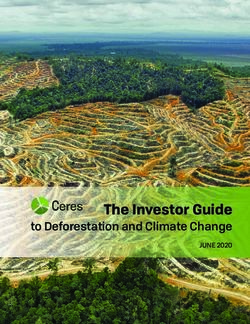 The Investor Guide to Deforestation and Climate Change JUNE 2020 - Ceres