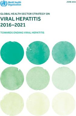 VIRAL HEPATITIS 2016-2021 - GLOBAL HEALTH SECTOR STRATEGY ON TOWARDS ENDING VIRAL HEPATITIS - World Health Organization
