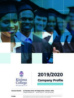 2019/2020 Company Profile - Kisima College