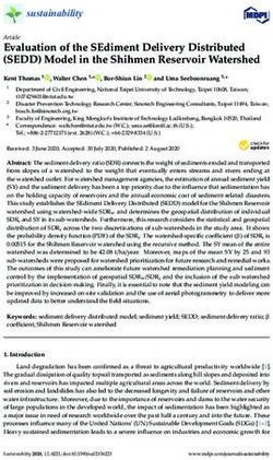Evaluation of the SEdiment Delivery Distributed (SEDD) Model in the Shihmen Reservoir Watershed - MDPI