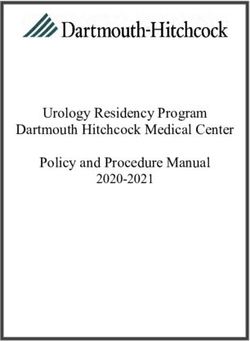 Urology Residency Program Dartmouth Hitchcock Medical Center Policy and Procedure Manual 2020-2021