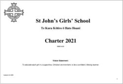 St John's Girls' School Charter 2021 - Te Kura Kōtiro ō Hato Hoani