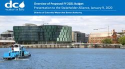 Overview of Proposed FY 2021 Budget - Presentation to the Stakeholder Alliance, January 9, 2020 - DC Water