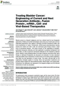 Treating Bladder Cancer: Engineering of Current and Next Generation Antibody-, Fusion Protein-, mRNA-, Cell- and Viral-Based Therapeutics - TUprints