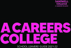 A CAREERS COLLEGE SCHOOL LEAVERS' GUIDE 2021-22 - SANDWELL COLLEGE