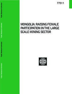 MONGOLIA: RAISING FEMALE PARTICIPATION IN THE LARGE SCALE MINING SECTOR