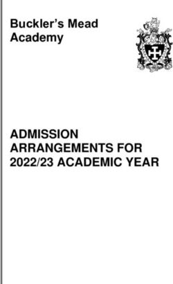 ADMISSION ARRANGEMENTS FOR 2022/23 ACADEMIC YEAR - Buckler's Mead Academy