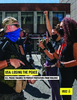 USA: LOSING THE PEACE - U.S. POLICE FAILURES TO PROTECT PROTESTERS FROM VIOLENCE - Prismic