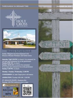 MASS SCHEDULE - JANUARY 24, 2021 - Holy Cross