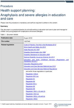 Health support planning: Anaphylaxis and severe allergies in education and care