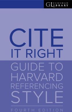 CITE - STYLE - IT RIGHT GUIDE TO HARVARD REFERENCING - University of Limerick
