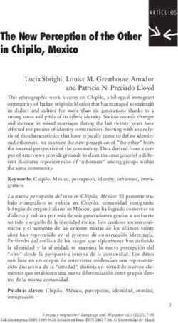 The New Perception of the Other in Chipilo, Mexico