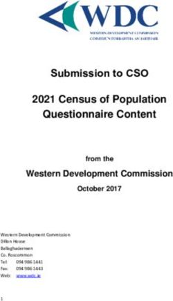 Submission to CSO 2021 Census of Population Questionnaire Content - Western Development Commission
