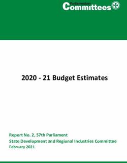 2020 21 Budget Estimates - Report No. 2, 57th Parliament State Development and Regional Industries Committee - Queensland Parliament