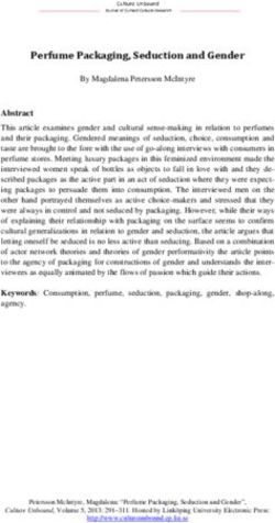 Perfume Packaging, Seduction and Gender