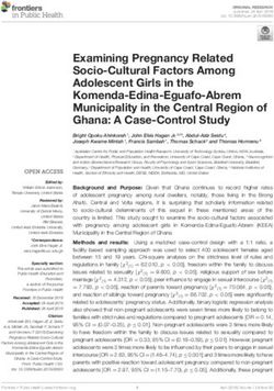 Examining Pregnancy Related Socio-Cultural Factors Among Adolescent Girls in the Komenda-Edina-Eguafo-Abrem Municipality in the Central Region of ...