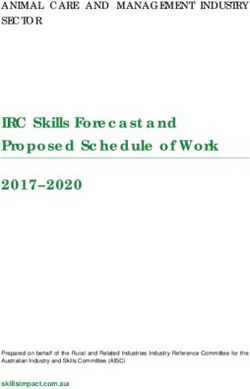 IRC Skills Forecast and Proposed Schedule of Work 2017-2020