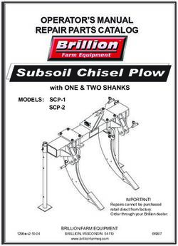 OPERATOR'S MANUAL REPAIR PARTS CATALOG - Subsoil Chisel Plow - Landoll