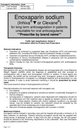 Enoxaparin sodium Inhixa - Nottinghamshire APC