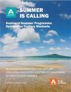 SUMMER IS CALLING Auckland Summer Programme Options for Tertiary Students - PLANNING INFORMATION FOR TERTIARY EDUCATION PROVIDERS HOSTING ...