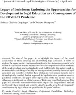 Legacy of Lockdown: Exploring the Opportunities for Development in Legal Education as a Consequence of the COVID-19 Pandemic - Journal of Ethics ...