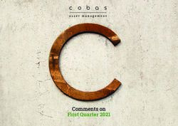 Comments on First Quarter 2021 - Cobas Asset Management