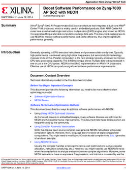 BOOST SOFTWARE PERFORMANCE ON ZYNQ-7000 AP SOC WITH NEON
