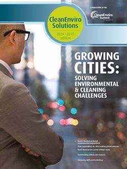 CITIES: GROWING - THE NATIONAL ENVIRONMENT AGENCY