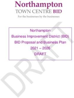 DRAFT Northampton Business Improvement District (BID) BID Proposal and Business Plan 2021 2026