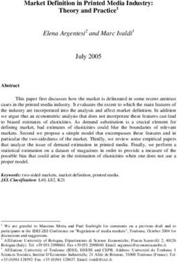 Market Definition in Printed Media Industry: Theory and Practice1