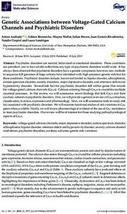 Genetic Associations between Voltage-Gated Calcium Channels and Psychiatric Disorders - MDPI