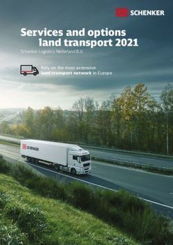 Services and options land transport 2021 - Schenker Logistics Nederland B.V. Rely on the most extensive land transport network in Europe - DB Schenker
