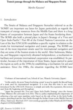 Transit passage through the Malacca and Singapore Straits