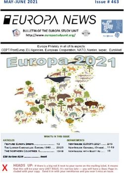 X - MAY-JUNE 2021 - Europa Study Unit