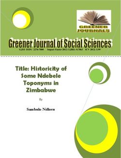 Title: Historicity of Some Ndebele Toponyms in Zimbabwe - Sambulo Ndlovu By