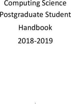 Computing Science Postgraduate Student Handbook 2018-2019