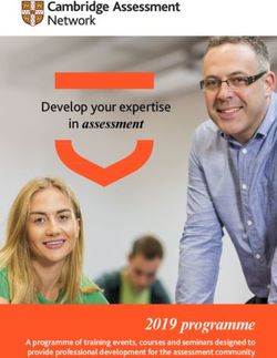 2019 programme A programme of training events, courses and seminars designed to provide professional development for the assessment community ...