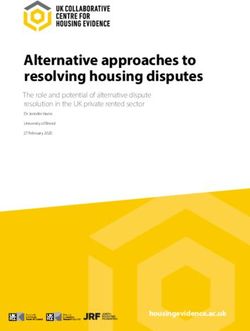 Alternative approaches to resolving housing disputes - The role and potential of alternative dispute resolution in the UK private rented sector