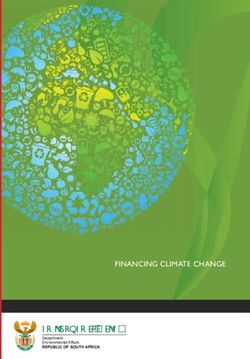 ENVIRONMENTAL AFFAIRS - REPUBLIC OF SOUTH AFRICA ENVIRONMENTAL AFFAIRS FINANCING CLIMATE CHANGE