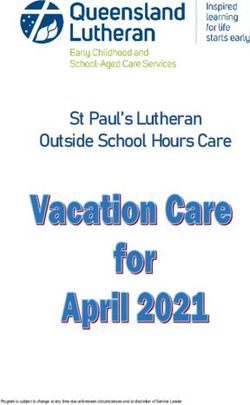 St Paul's Lutheran Outside School Hours Care - Program is subject to change at any time due unforeseen circumstances and at discretion of Service ...