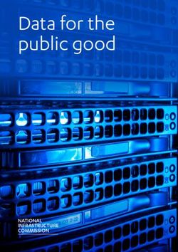 Data for the public good - NATIONAL INFRASTRUCTURE COMMISSION