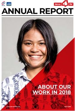 ABOUT OUR WORK IN 2018 - www.dance4life.com