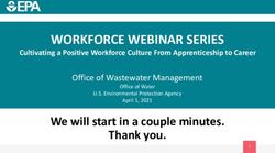 WORKFORCE WEBINAR SERIES - We will start in a couple minutes. Thank you. Office of Wastewater Management