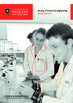Faculty of Science & Engineering - The University of Waikato