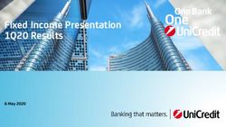 FIXED INCOME PRESENTATION 1Q20 RESULTS - 6 MAY 2020 - UNICREDIT