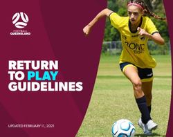 RETURN TO PLAY GUIDELINES - UPDATED FEBRUARY 11, 2021 - Football Queensland