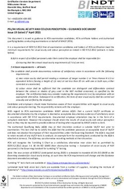 PSL/44 VISUAL ACUITY AND COLOUR PERCEPTION - GUIDANCE DOCUMENT - Certification Services Division